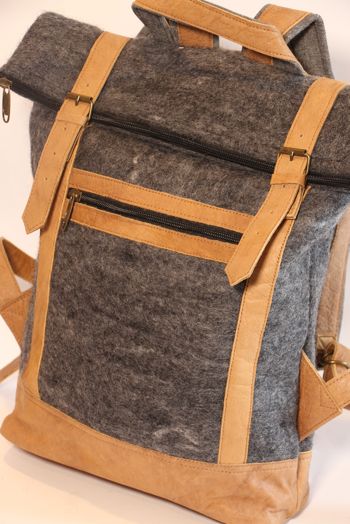 Fibres of Life Backpack Bag in Flecked Steel