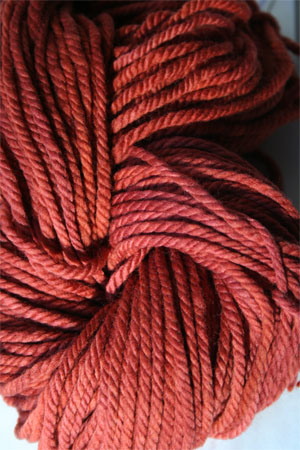 malabrigo chunky yarn in 037 Cinnabar