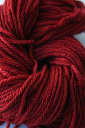 malabrigo chunky yarn in 037 sealing wax