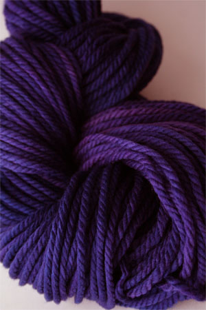 malabrigo chunky yarn in 030 Purple Mystery