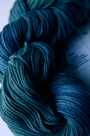 Malabrigo Finito Ultrafine Merino Wool Fingering Weight Yarn in 856 Azules 