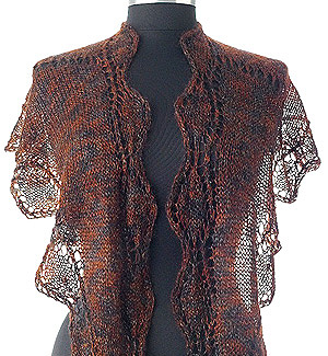Knitting Pattern 265 Undulating Leaves Shawl from Artyarns