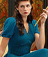 blue sky alpacas 40s inspired silk gown