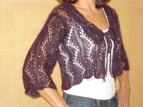 Artyarns Knitting Pattern for SPLASH Yarn I128 Some Enchanted Evening Jacket