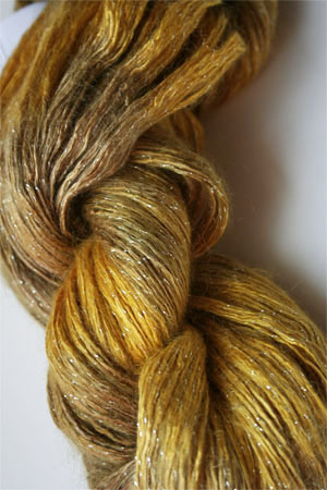 artyarns silk rhapsody glitter in h4 Scarab Silver with Silver Glitter in H8 Gold