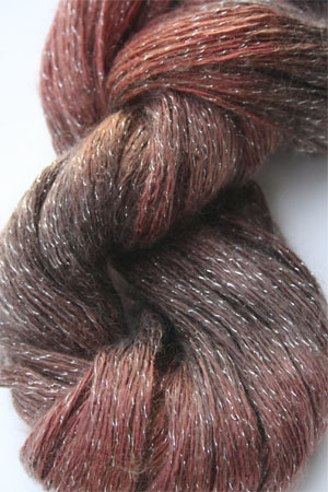 artyarns silk rhapsody glitter in h4 Scarab Silver with Silver Glitter in H6 Silver