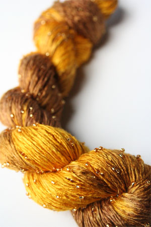 H8 Gold Beaded Silk Light from Artyarns