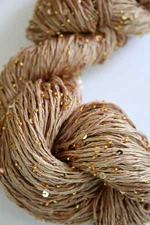 Beaded Silk and Sequins Light in 2321 Toasted Almond with Gold Artyarns