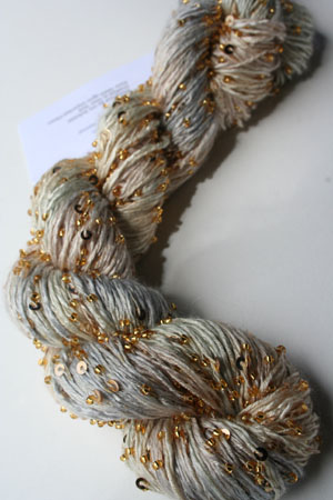 Beaded Silk and Sequins Light in H20 Dune with gold Artyarns