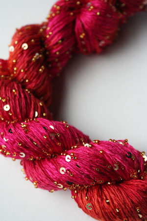 Beaded Silk and Sequins Light in H25 Indian Festival with Gold Artyarns