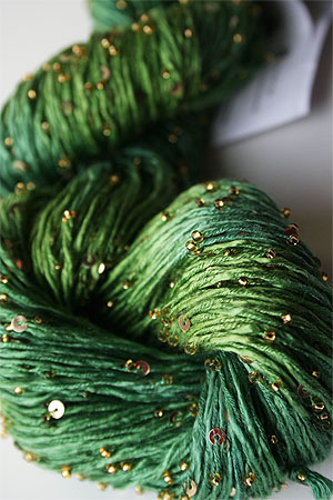 Beaded Silk and Sequins Light in H2 with Gold Artyarns