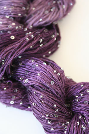 Beaded Silk and Sequins Light in 2273 Plums with Silver Artyarns