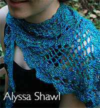 F256 ALYSSA Shawl from Artyarns in Beaded Silk Light