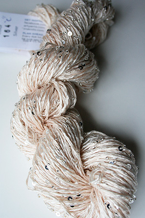 Beaded Silk and Sequins Light in 164C Blush with Silver Artyarns
