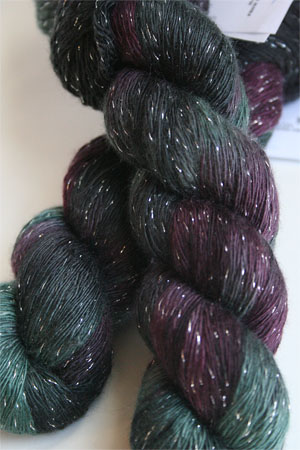 Artyarns Cashmere Glitter | H17 Emerald Purples with Silver
