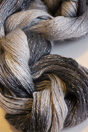 Artyarns Cashmere Glitter knitting yarn in H18 Silver