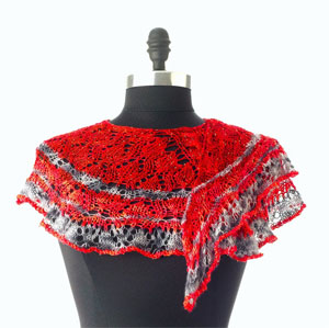 Artyarns Knitting Kit - Every Which Way Shawl in FIRESTORM 