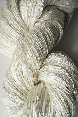 Artyarns Ensemble Glitter Light Yarn silk & Cashmere Yarn in 250 Snow White with Silver