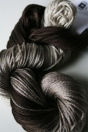 rtyarns silk pearl with beads and sequins in H1 Silver Hot Pinks