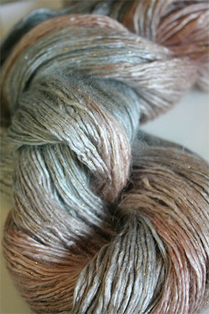 Artyarns Rhapsody Glitter Worsted SIlk Mohair in H20 Dunes with Gold