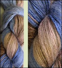 ARTYARNS Silk Rhapsody yarn in 143 Taupes and Blues 