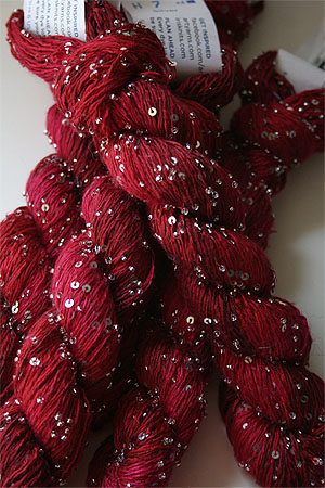 Artyarns Beaded and Sequined Silk Mohair Lace in 130 Pink Chocolate