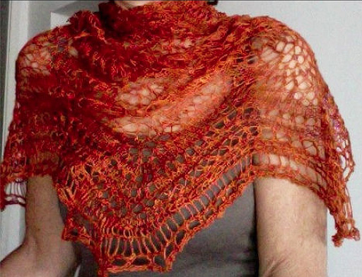 I226 Sandys Fury Shawl for Artyarns Silk Essence Lace