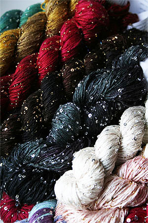 rtyarns silk pearl with beads and sequins