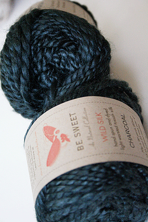 Be Sweet Au naturals Wild Silk Yarn in charcoal