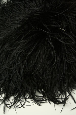Be Sweet Ostrich Feather Knitting Trim in BLACK