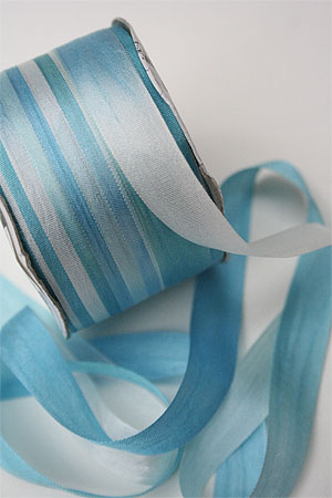 Silk Ribbon knitting yarn in Glacier Martini