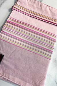 Double Point Roll Up Case in 024 Pink Stripe (Silk)