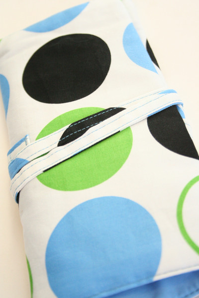 QUE Blue Green Dot Interchangeable Needle Case