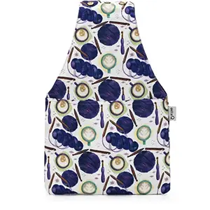 Della Q | Fabric Prints Nora Wrist Bag Coffee and Yarn Purple