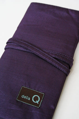 Della Q Interchangeable Needle Case in Purple Silk