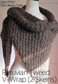 Peruvian Tweed V Wrap