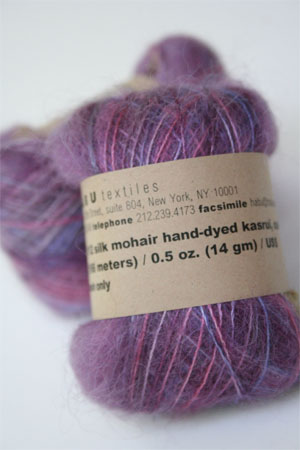 Habu Mohair and Silk Knitting Yarn in 59 Purple 