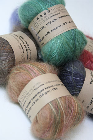 Habu Kasuri Silk Mohair Knitting Yarn - hand dyed