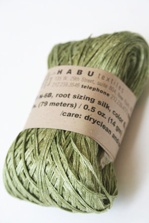 Habu Silk Ribbon Knitting Yarn in Sage 
