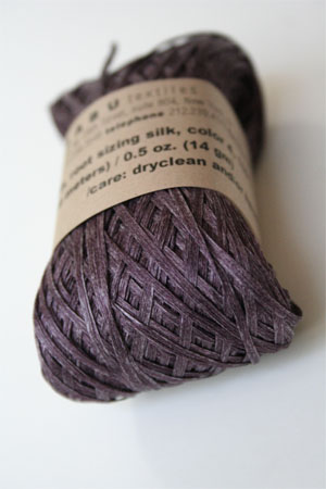 Habu Silk Ribbon Knitting Yarn in Plum 