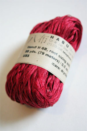 Habu Silk Ribbon Knitting Yarn in 11 Red 