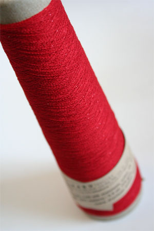 Habu Stainless Steel and Silk Yarn in Red