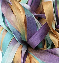Big Stitch Handpainted silk ribbon