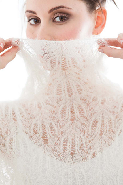 Kidsilk Haze Lace Turtleneck