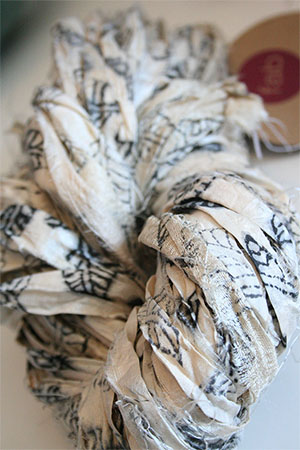 Silk Sari Ribbon Yarn Print 119