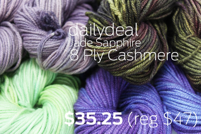 Daily Deal - Jade Sapphire 8 Ply Cashmere Yarn