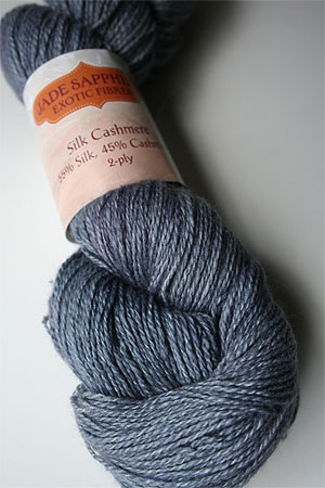 Silk and Cashmere Lace Knitting Yarn in 160 Bluestone