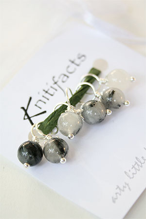 Knitifacts Tourmalinated Quartz Precious Stones Stitchmarkers  