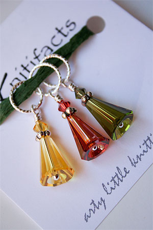 Knitifacts Artemis Stitch Markers in Fall Colors