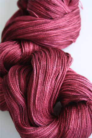 Tosh silk lace yarn by MadelineTosh in Tart